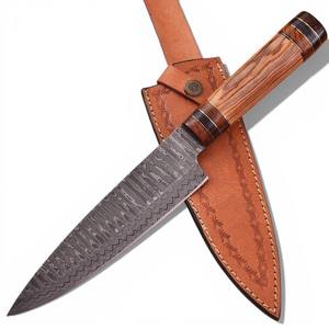 Couteau de Chef Ambidextre Écologique de 7 Pouces en Acier Damas Léger Forgé à la Main de Qualité Industrielle, Fournitures OEM UA - Product Image 1