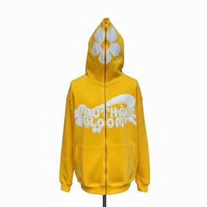 Sudadera con capucha de alta calidad, ligera, de color sólido, con logotipo personalizado, estilo streetwear, con cierre completo, para hombre. - Product Image 5