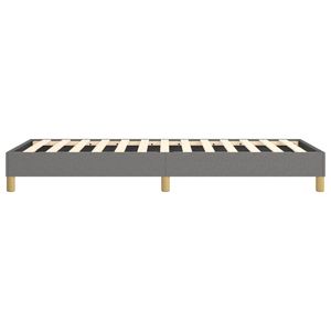 Cadre de lit en tissu gris foncé 100% polyester, rembourré avec du contreplaqué et du bois d'ingénierie - Product Image 6