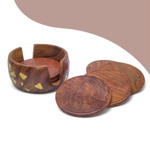 Ensemble de sous-verres en bois naturel de qualité supérieure pour la maison, la cuisine, les cafés, les restaurants, les hôtels, au meilleur prix du marché - Product Image 2