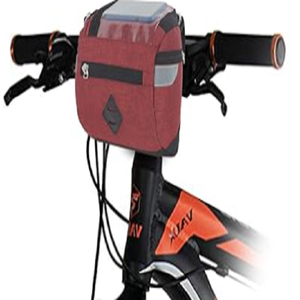 Universal <b>Bicycle</b> Handlebar Storage Bag Waterproof Phone Holder Front <b>Frame</b> Cycling Bag for MTB Road Bike Travel Red - Product Image 1