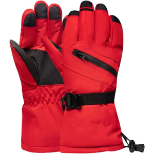 OEM Custom Waterproof Warm Leather <b>Ski</b> Gloves Unisex Snow <b>Ski</b> Mitt Cold Weather Snowing Mitten Black - Product Image 1