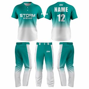 Uniforme de Béisbol Personalizado, Conjunto de Camiseta Sublimada para Equipo con Nombre y Número del Jugador, Fabricante OEM, Uniforme de Béisbol de Poliéster - Product Image 3