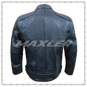 Chaqueta de Motociclista de Cuero para Hombre |   Ropa Deportiva Resistente al Viento con Certificación CE |   Chaqueta de Montar Duradera para Todas las Estaciones - Product Image 4