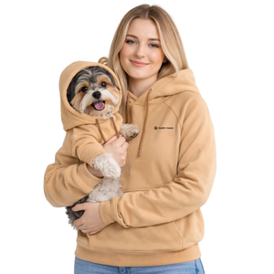 Sweat à capuche pour chiens et propriétaires, ensemble assorti, confortable et élégant, couleur caramel - Product Image 1