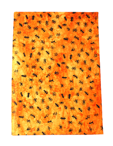 Wholesale Office A5 Notebook Orange Color Batik Paper With Ants Printed All Over As Cover Handmade Cotton Paper Travel - Product Image 1