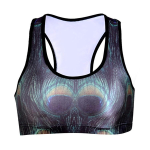 Soutien-gorge de sport professionnel respirant à dos croisé pour le yoga et la gym, avec bretelles réglables, sans armatures, design sexy à bonnets, pour l'entraînement féminin - Product Image 6