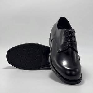 Zapatos Oxford de Vestir de Cuero Genuino Negro, Punta Redonda, con Cordones, Formales, para Hombre, para Oficina, Color Sólido, para Todas las Temporadas - Product Image 5