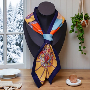 Élégant Foulard Long en Soie pour Femme, Ruban, Bandeau pour Cheveux, Bandeau pour Sac, Lien de Serrage, Cravate Imprimée, Accessoire Polyvalent pour Tenue Quotidienne - Product Image 3