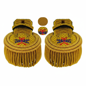 สินค้ามาใหม่ 2026 ชุดเครื่องแบบพิธีการพร้อมแผ่นประดับไหล่แบบพรีเมียม ลายดิ้นทอง สำหรับขบวนพาเหรด - Product Image 4