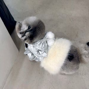 Chaqueta Clásica de Lujo para Perro, Linda y Sencilla, para Invierno, Ligera, Duradera, de Algodón y Poliéster, Ecológica, con Piel Sintética, Ropa para Boda, para Gato - Product Image 1