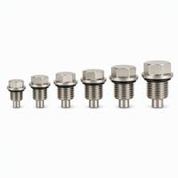 Bouchon de vidange d'huile moteur et de carter en acier inoxydable magnétique industriel nickelé, filetage métrique M8, pour voitures