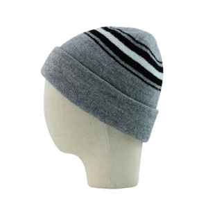 Gorro de Punto Personalizable 100% Algodón a Rayas para Hombre, Gorro de Invierno Cómodo con Impresión de Logotipo, Gorro de Punto Elegante - Product Image 2