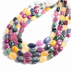 พลอยแซฟไฟร์แท้ธรรมชาติ หลายสี คุณภาพสูง รูปไข่ แบบเรียบ เม็ดพลอยหลวม - Product Image 4