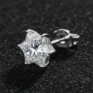 Shiny Star Diamond <b>Studs</b> for Women - Product Image 4