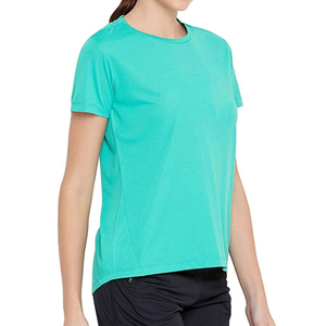 Women's Crew Neck Short Sleeve T-Shirt Regular Fit Casual Solid Color Breathable Knitted Women <b>Top</b> for Sale at <b>low</b> price - Product Image 4