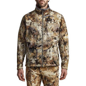 Veste de chasse à capuche pour homme, légère, respirante, coupe-vent, camouflage, manches longues, softshell - Product Image 4