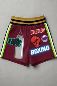 Shorts de boxe durables en tissu polyester, graphismes personnalisés par sublimation, logo brodé, respirants, pour l'entraînement - Product Image 5