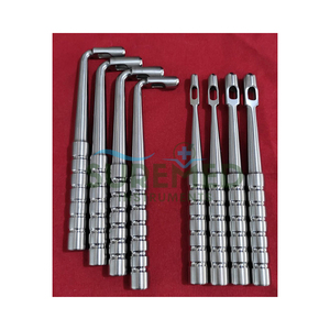 Poinçons tissulaires dentaires droits et courbés, instruments chirurgicaux dentaires réutilisables en acier inoxydable - Product Image 6