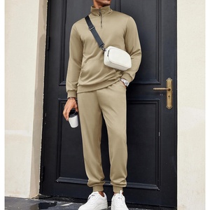 Personnalisé 100% coton sweat joggers ensemble hommes confortable parfait porter des pulls ras du cou pantalons de survêtement survêtements pour hommes - Product Image 2