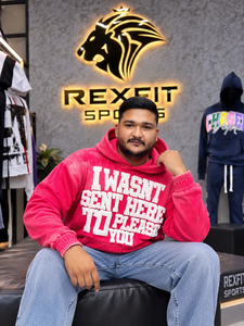 Sweat à capuche rose délavé personnalisé pour homme, avec motif lettres en relief, coupe oversize, style streetwear, en molleton épais, décontracté - Product Image 5