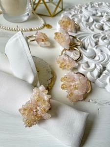 Marbled Resin Dinner Napkin Ring Resin Pearl Finish Napkin Ring - Product Image 3