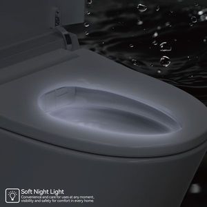 Inodoro Inteligente con Botón de Descarga a Presión, Compatible con ADA, Apertura y Cierre Automáticos, Sensor de Pie, Descarga Automática - Product Image 6