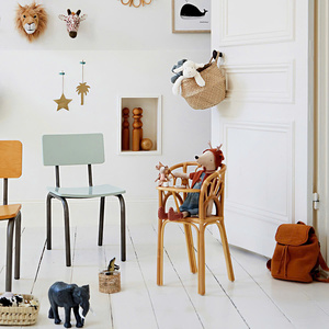 New Arrival Rattan Kids Desk And Chair Set Handwoven Wicker <b>Study</b> <b>Table</b> Kids Furniture Montessori Playroom Nursery Desk Set - Product Image 3