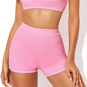 Conjunto de sujetador deportivo y pantalones cortos de cintura alta para mujer, conjunto de yoga para gimnasio y entrenamiento. - Product Image 5