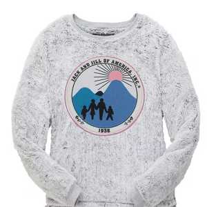 แจ็คแอนด์จิล เสื้อสเวตเชิ้ตโลโก้ขนฟูสำหรับเด็กผู้หญิง ผ้าเชอร์ปา แขนยาว นุ่มสบาย อุ่นเหมาะสำหรับฤดูหนาว เสื้อแฟชั่นสำหรับวัยรุ่น - Product Image 4