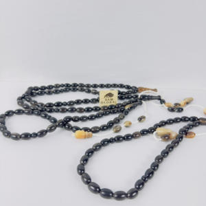 Artesanía India 10mm 33 Uds cuentas Tasbih cuentas de oración Rosario musulmán de lujo de alta calidad hecho cuerno de búfalo Real islámico musulmán - Product Image 2