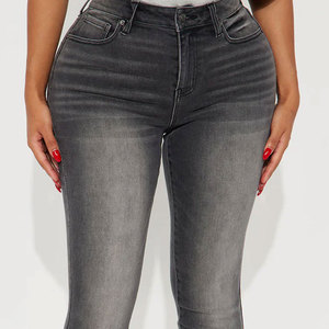 Wholesale Custom Women <b>Stretch</b> High Waist <b>Denim</b> Pants Top Quality Customized Design Printed Women <b>Denim</b> Pants In Low Moq - Product Image 4