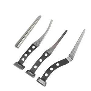 Juego de raspadores de cadera Thompson de 3 piezas, instrumentos quirúrgicos para prótesis ortopédicas, acero inoxidable alemán, kit quirúrgico de calidad CE - Product Image 4