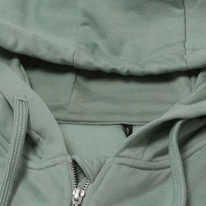 OEM Manufacturer PUFFIN SPORTS Custom Women's <b>Hooded</b> <b>Zip</b>-Up Sweatshirt Full Sleeve 100% Cotton Jersey Breathable Autumn Wear - Product Image 6