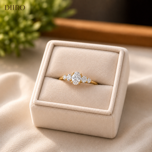 Luxury Moissanite Wedding Bridal <b>Ring</b> 10K Vermeil Yellow Gold Anniversary <b>Ring</b> Oval Cut <b>Diamond</b> Engagement <b>Ring</b> - Product Image 6