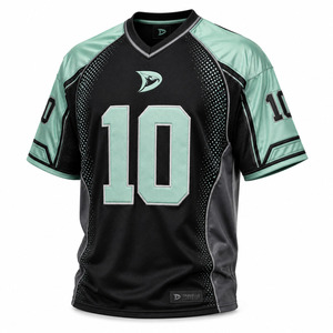 Men's <b>Baseball</b> Jersey Short Sleeve Sublimated Print Moisture Wicking Mesh Athletic Fit Team Numbers Black Mint Green - Product Image 4