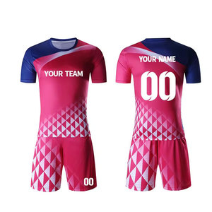 Maillot et short d'entraînement de football sublimés = Tenue de sport athlétique à manches courtes anti-humidité toutes saisons pour adulte - Product Image 6