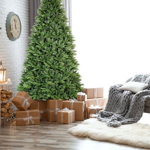 Albero di Natale Artificiale Premium da 6,5 Piedi, 2356 Punte in PE e PVC, Non Illuminato, Albero Natalizio Completo con Cerniere in Metallo e Base Pieghevole - Product Image 2