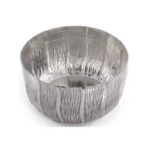 Bol à pâtes et à soupe en aluminium meilleure vente de vaisselle argenterie de taille personnalisée idéale pour les dattes et le service des aliments d'Inde - Product Image 2