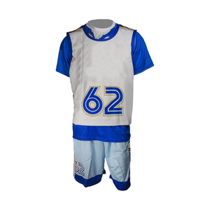 Ensemble de maillot de basket-ball Jackson 62 pour hommes, blanc et bleu, sublimé, à séchage rapide, manches courtes, short à taille élastique - Product Image 2