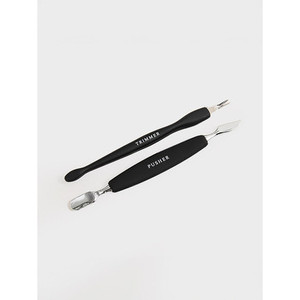Dual Stainless Steel Pusher Nail <b>Cuticle</b> <b>Trimmer</b> Set - Product Image 1