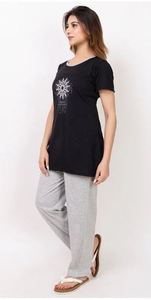 High Quality Geometric Summer Nightwear <b>Suit</b> Casual Sleepwear Everyday Comfort Cotton Quick Dry From India Supplier - Product Image 5