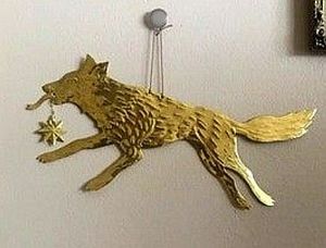 Vintage Brass Star Christmas Ornament With Bell And Tassel Handicraft Decor - Product Image 2