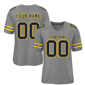 Maillot de football américain à manches courtes, respirant, séchage rapide, 100% polyester, prix de gros - Product Image 1