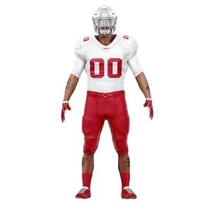 Personalizado 100% Poliéster Sublimación Impresión Jersey Shorts Set Uniforme de fútbol americano para el juego de entrenamiento del equipo más transpirable - Product Image 1