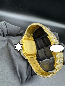 Reloj de Lujo de Acero Inoxidable con Incrustaciones de Diamantes Moissanite VVS1, Analógico, Elegante, Estilo Hip Hop, Deportivo, de Negocios, Antiguo, con Movimiento Automático - Product Image 4