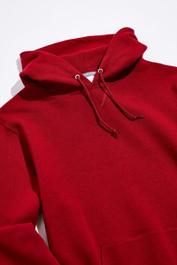 Pull à capuche personnalisé pour homme, automne, 100% coton molletonné, imprimé numérique, brodé, coupe oversize, couleur bordeaux - Product Image 2