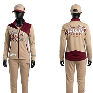 Camiseta de Tenis de Mesa para Mujer, 100 GSM, Tela Deportiva Ligera de Poliéster, Estilo Panel Beige y Marrón, Impresión de Logotipo de Equipo Personalizado - Product Image 1