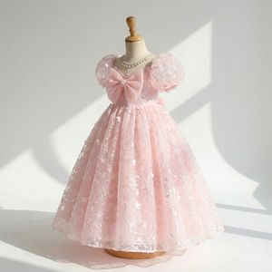 Vestido de Princesa con Mangas Abullonadas Rosas, Directo de Fábrica, para Niñas de 3 a 10 Años, Suministro del Fabricante - Product Image 3