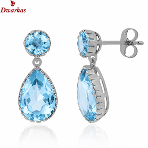 Excellent design <b>earrings</b> 925 sterling <b>silver</b> golden rutile gemstone <b>drop</b> <b>earring</b> wedding engagement gift <b>earrings</b> women - Product Image 5